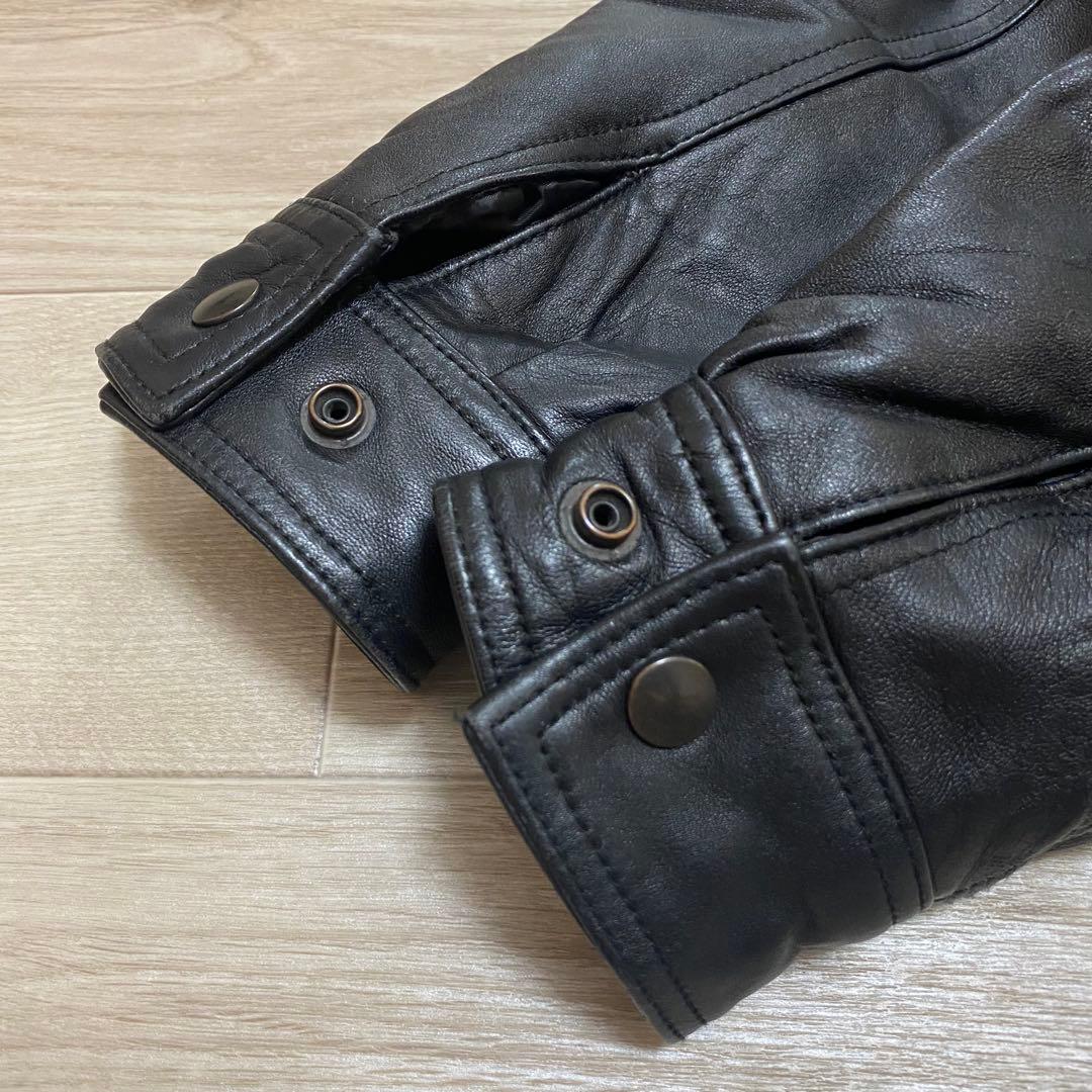 A2 黒　羊革　レザー　フライトジャケット　LL XL 柄裏地　y2k 00s