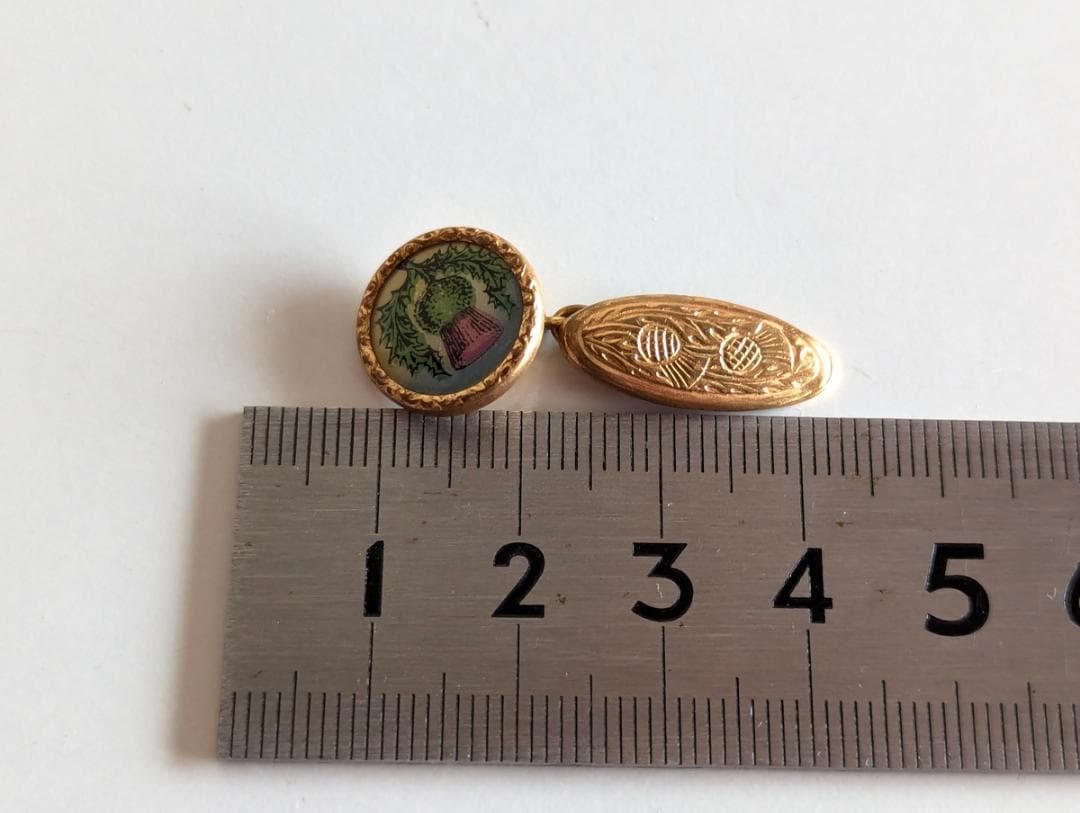 カフリンクス 英国ヴィンテージ イギリスアンティーク 琺瑯