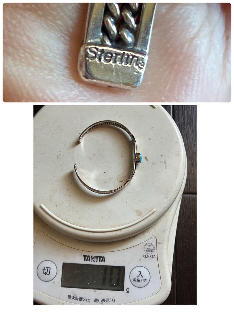 激レア✨95年前の超ヴィンテージ品❗️スリーピングビューティーターコイズ925カフ