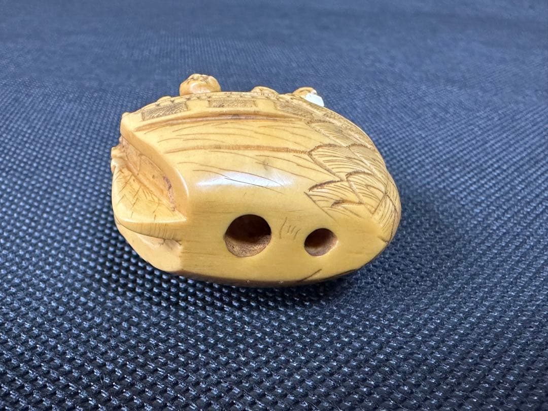 根付　宝船　七福神　アンティーク　歌舞伎　面変能人形根付　　象牙調　彫刻
