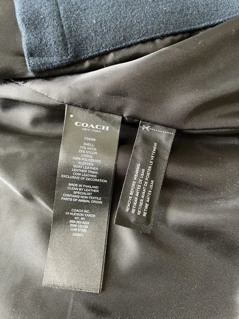 1*4様 希少XL｜COACH レザースリーブ スタジャン｜色褪せなし・極上コン