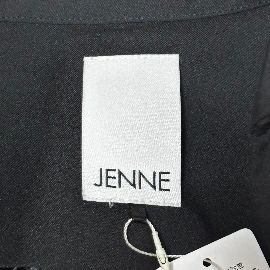 新品未使用　完売品　JENNE 配色フレンチスタイルトレンチコート　ブラック