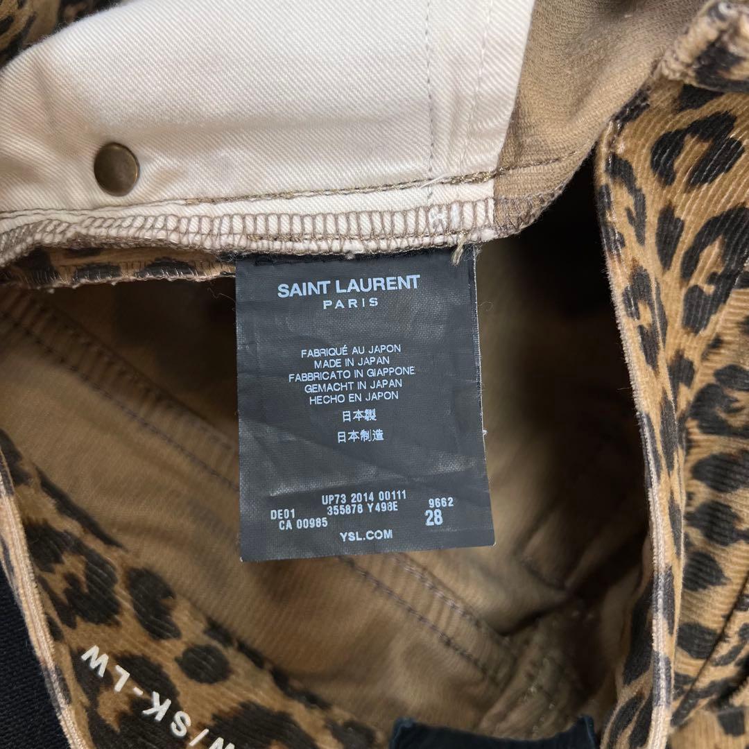 SAINT LAURENT PARIS 14AW レオパード コーデュロイパンツ