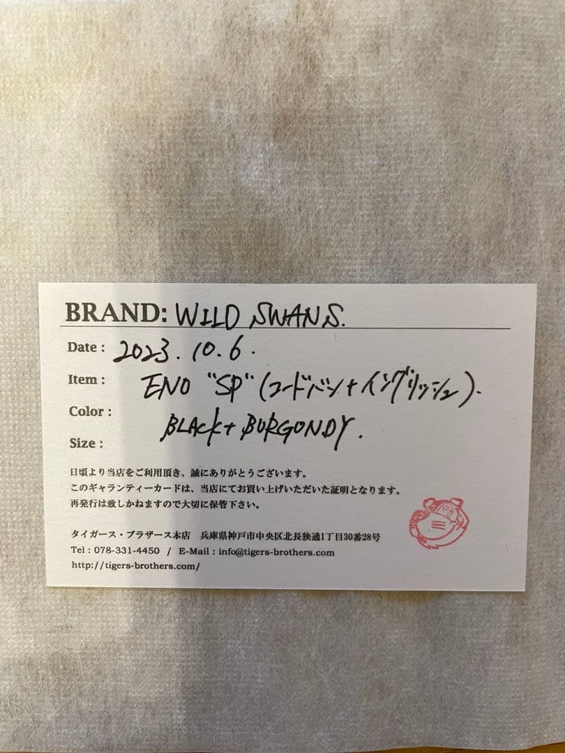 【最終値下】ワイルドスワンズ　Eno イーノ　シェルコードバンWILDSWANS