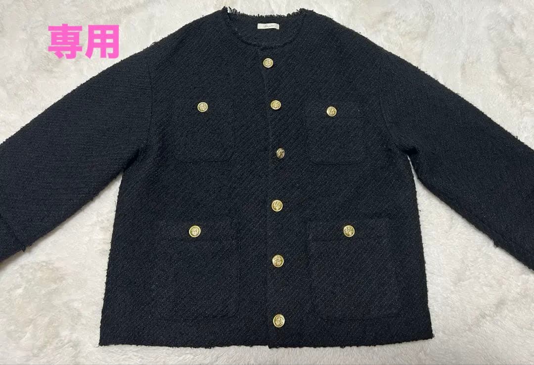 rirariraさま　Loungedress ツイードジャケットブラック