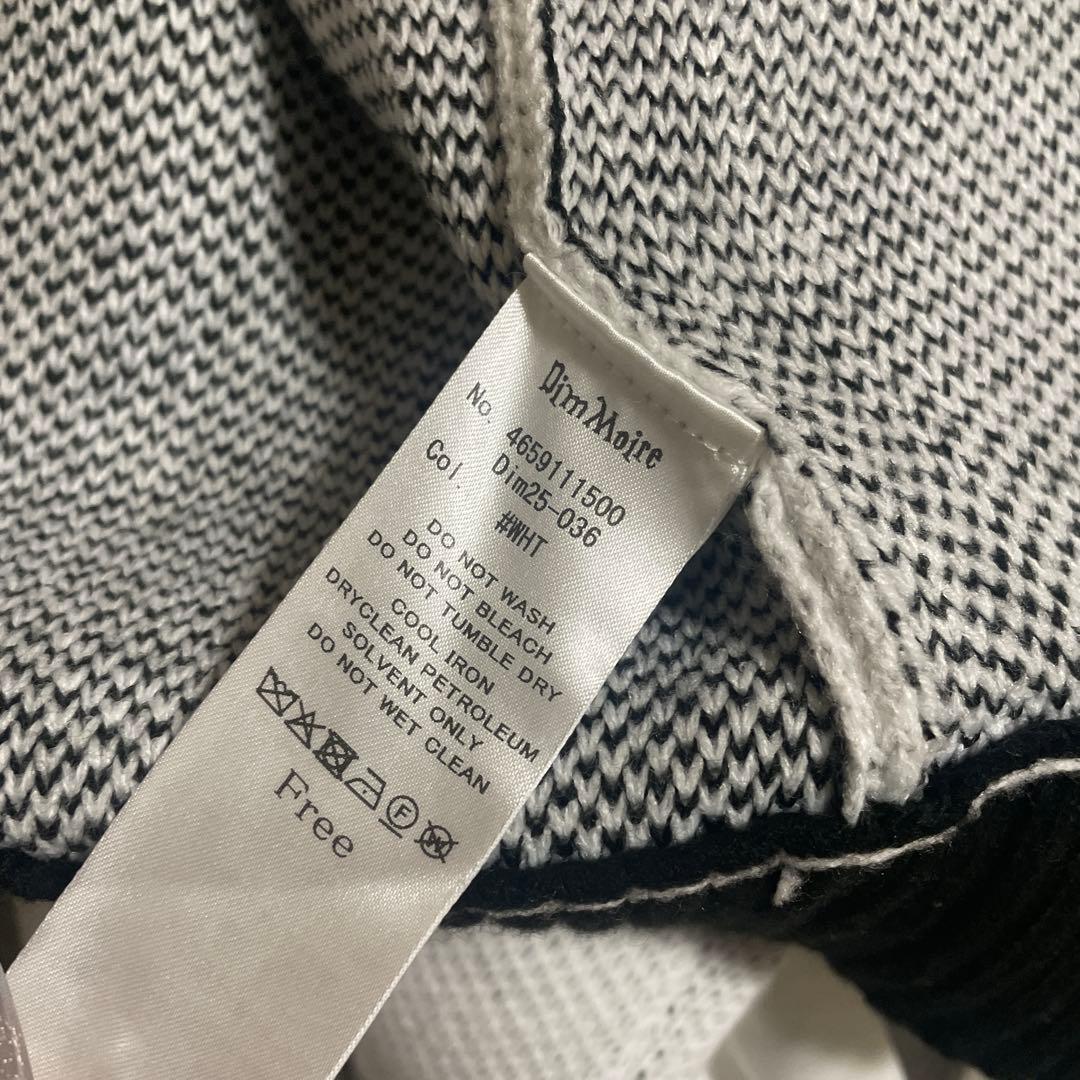 Dimmoire ディムモアール ニットジャージトップス white