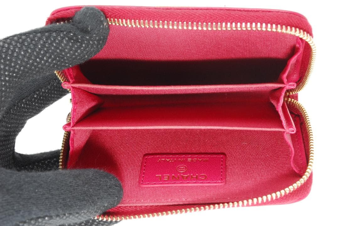 CHANEL パース　マドモアゼル　Vステッチ　ピンク