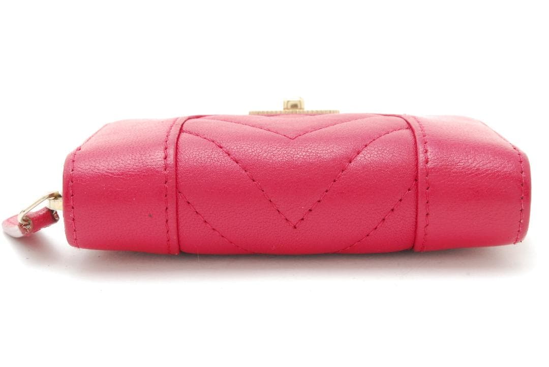 CHANEL パース　マドモアゼル　Vステッチ　ピンク