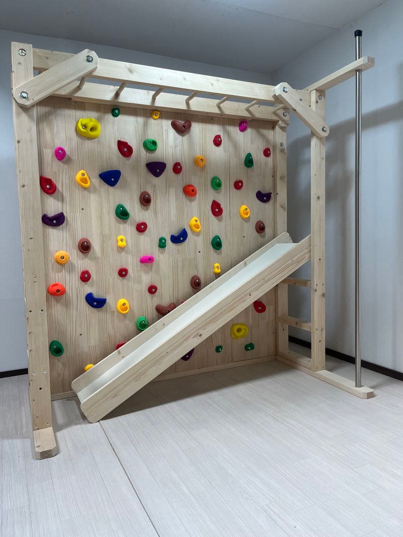 雲梯　室内うんてい　タイプA   木目の綺麗なボルダリング