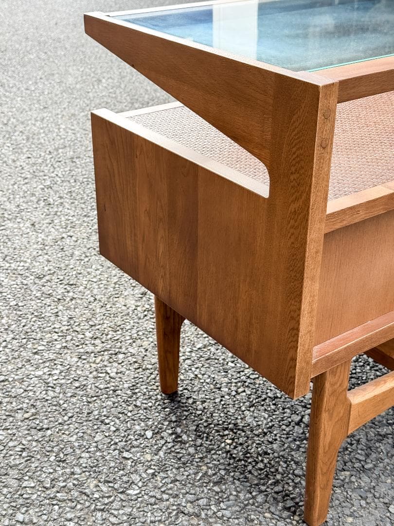 クラッシュゲート CANARIS TVボード 木製×ガラス天板 おしゃれ収納