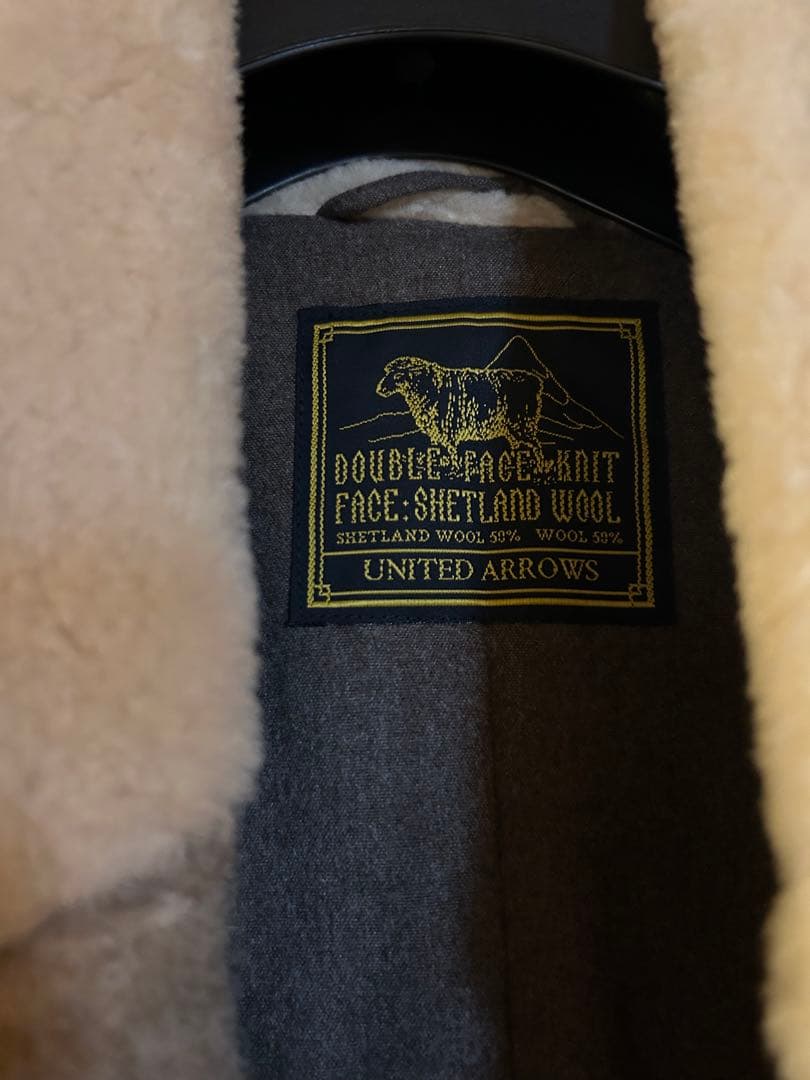 超特価 4.4万円 UNITED ARROWS ウール ムートンコート