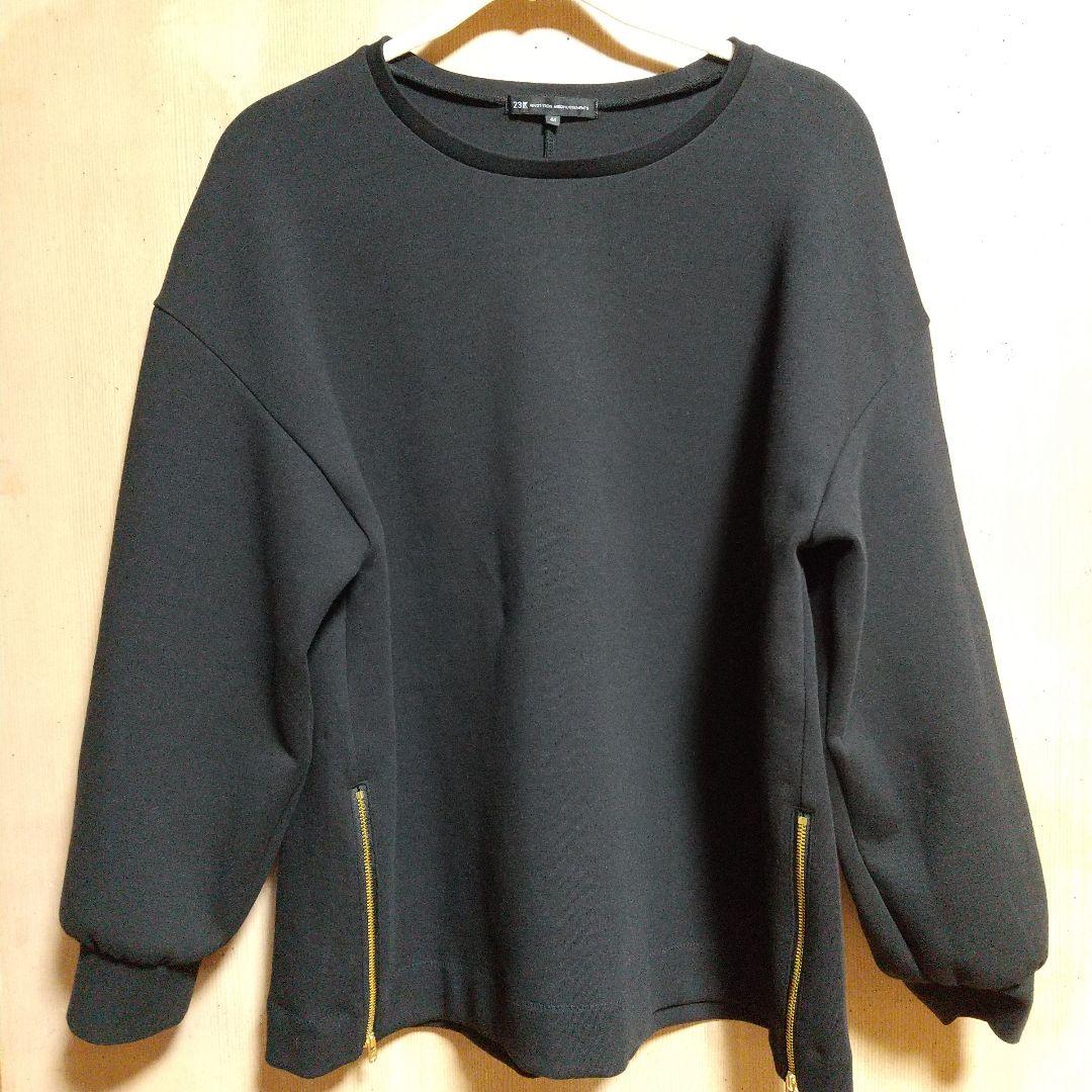 23区Lコットンエアーダンボールサイドジップカットソー 44