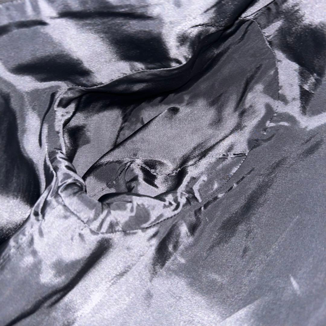 希少　ルシェルブルー　ビッグカラー　ショールカラー　女優襟　黒　ウールコート