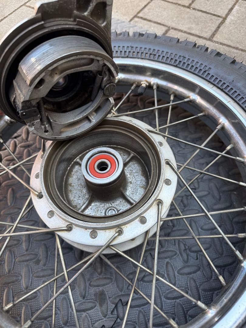 エイプに使用　スポークホイール前後セット　F16 R14インチ　オフロード