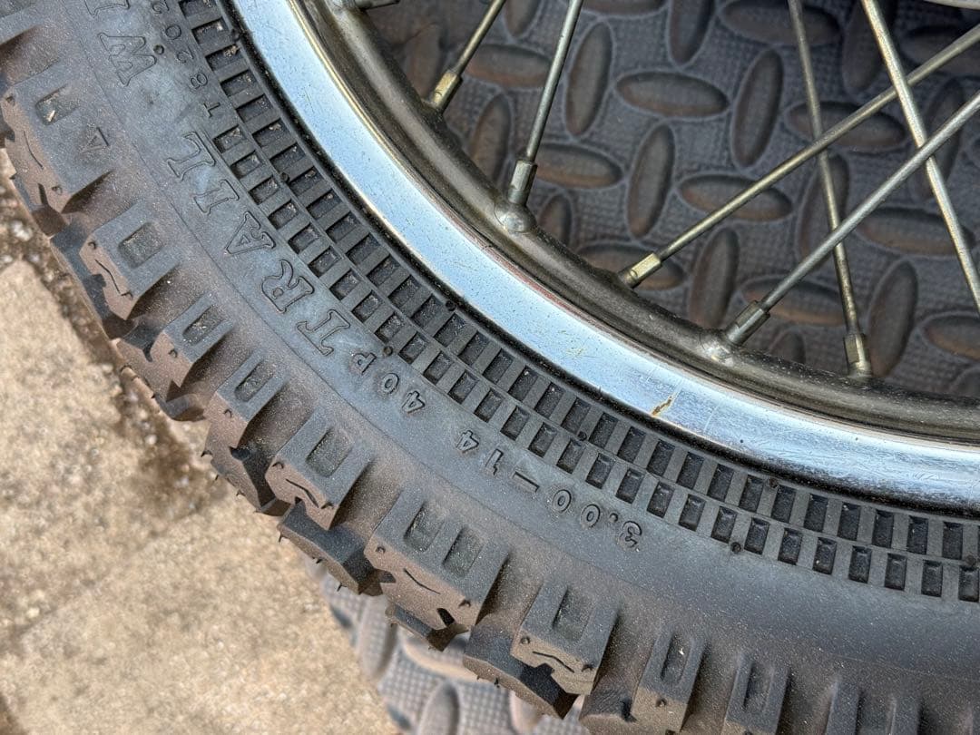 エイプに使用　スポークホイール前後セット　F16 R14インチ　オフロード