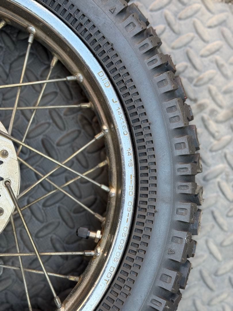 エイプに使用　スポークホイール前後セット　F16 R14インチ　オフロード