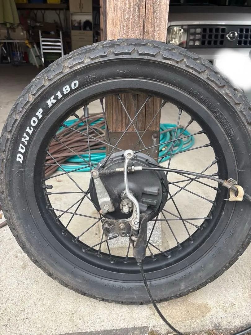 TW200 2JL DUNLOP K180 オフロードタイヤ付きホイール