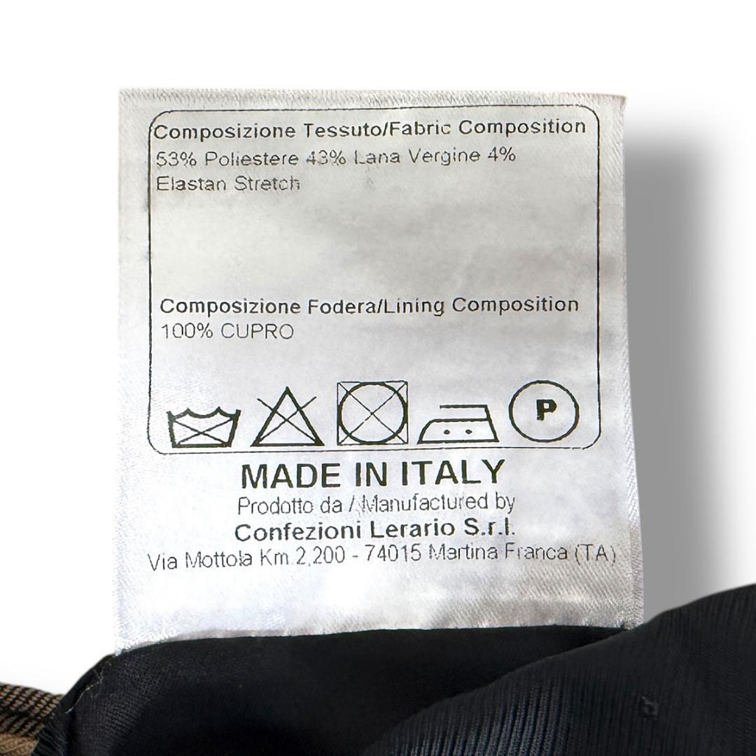 J6222 美品 タリアトーレ pino金ボタンセミツイードジャケット 茶48