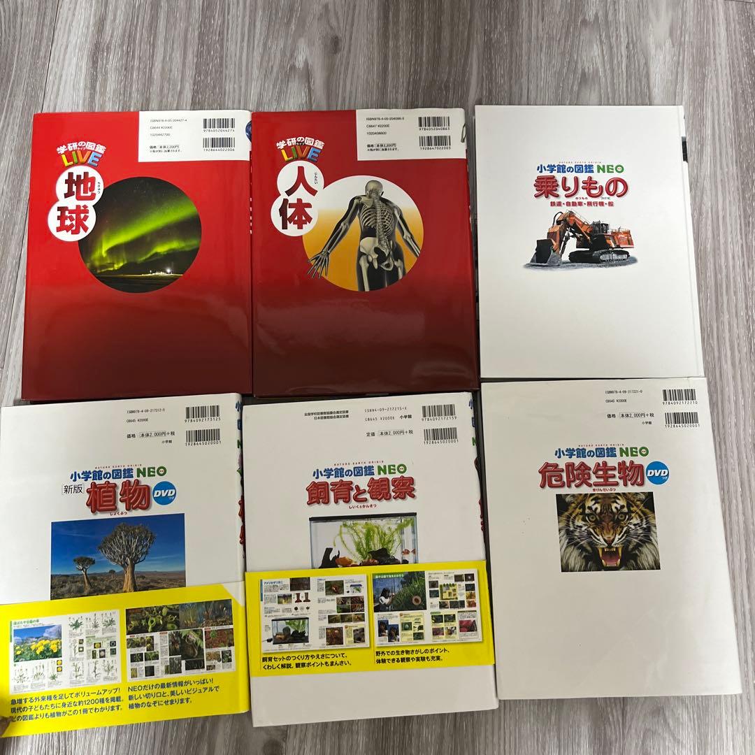 小学館の図鑑NEO 12冊➕学研の図鑑LIVE2冊　楽しみながら知識が身につく