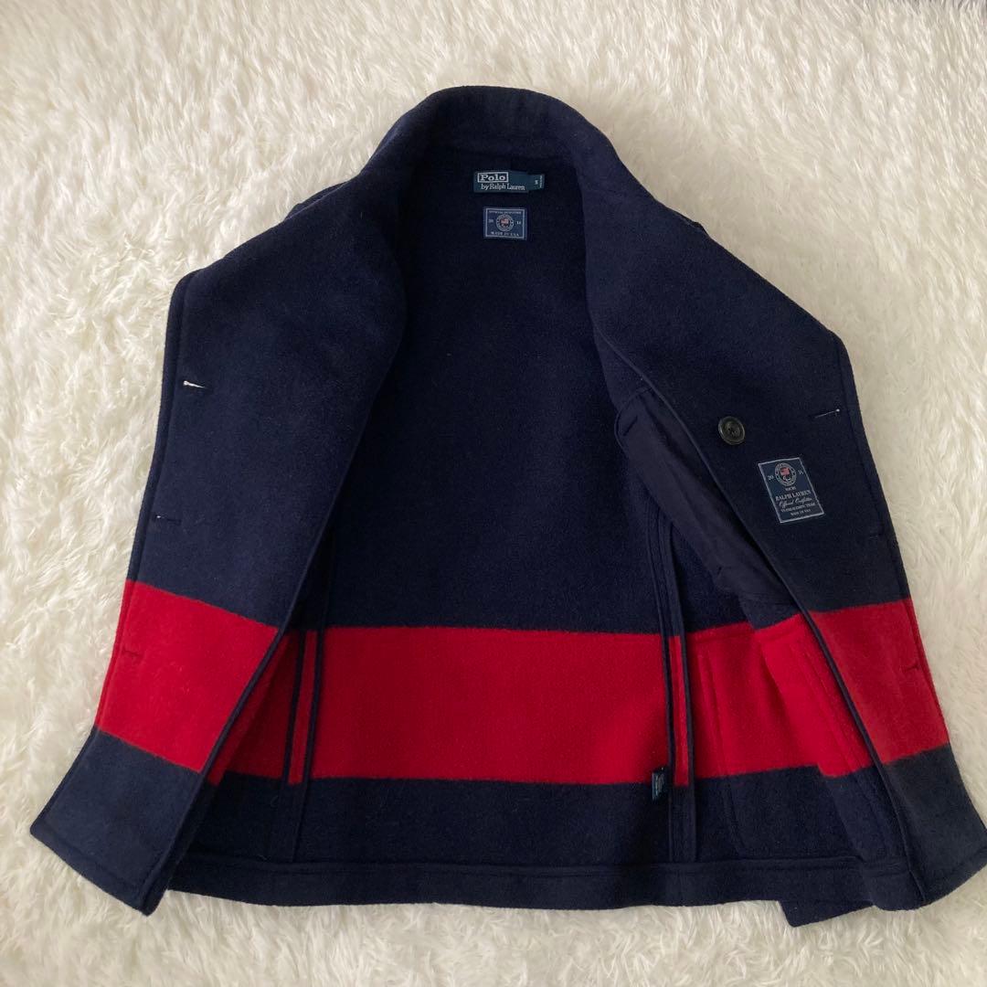希少✨ポロラルフローレン USA製 ウール Pコート ビッグポニー 星条旗 五輪