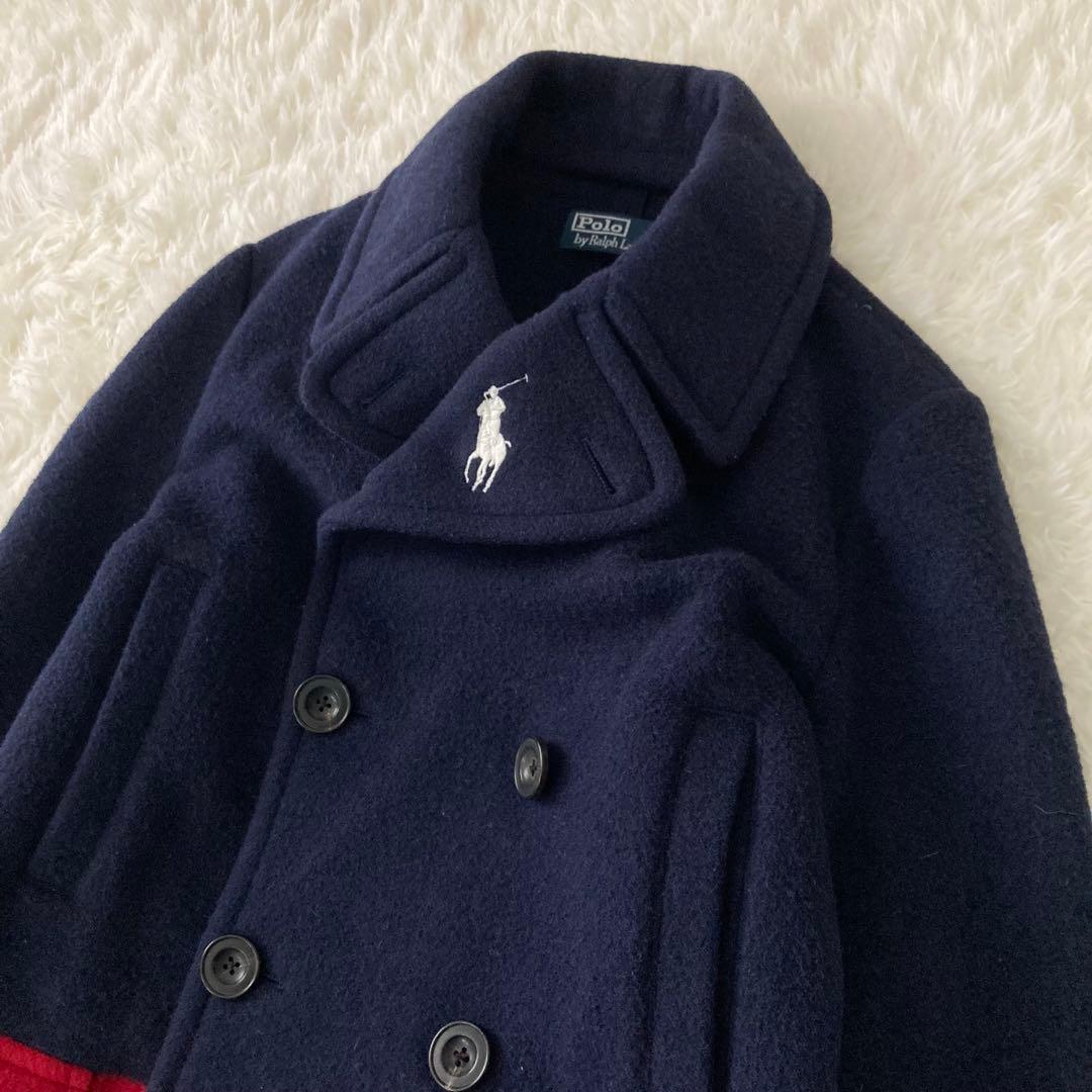 希少✨ポロラルフローレン USA製 ウール Pコート ビッグポニー 星条旗 五輪