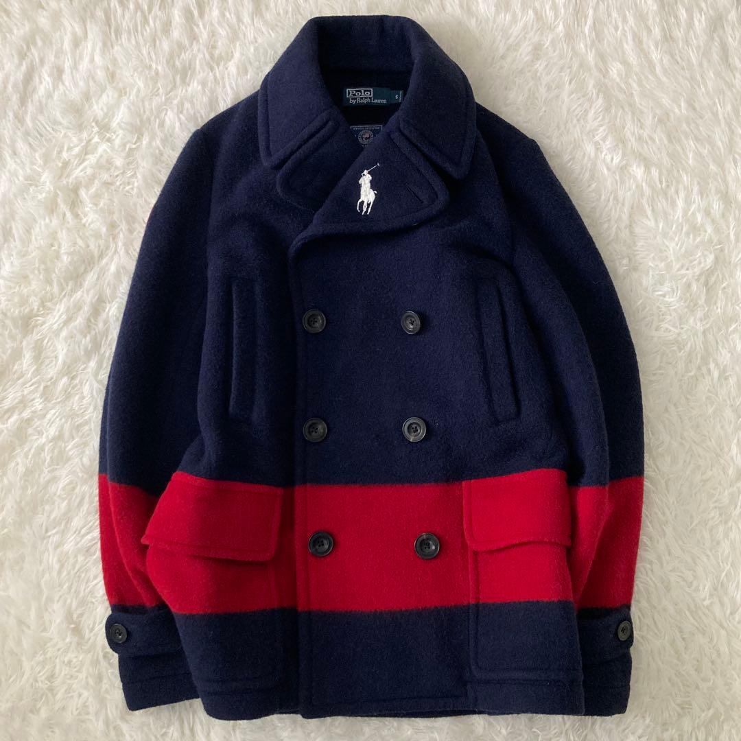希少✨ポロラルフローレン USA製 ウール Pコート ビッグポニー 星条旗 五輪