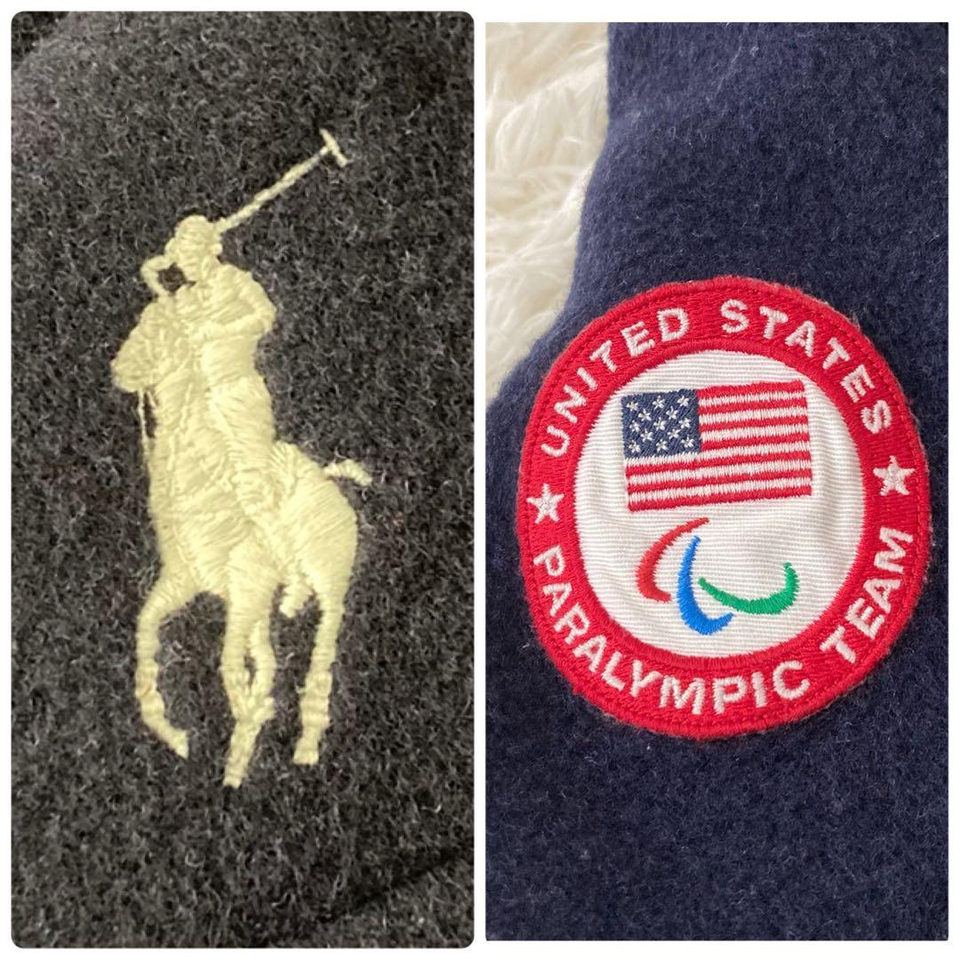 希少✨ポロラルフローレン USA製 ウール Pコート ビッグポニー 星条旗 五輪