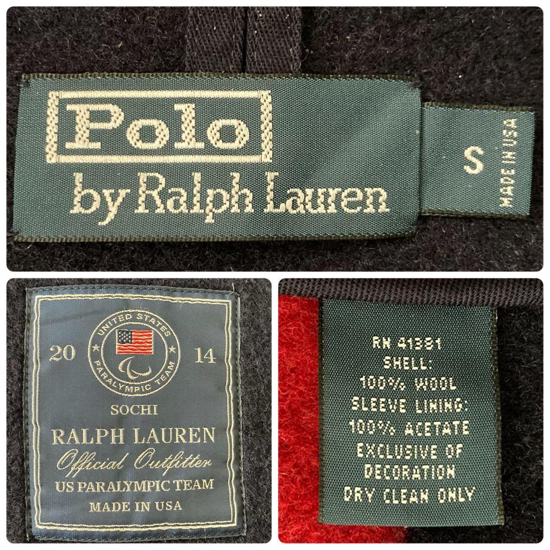 希少✨ポロラルフローレン USA製 ウール Pコート ビッグポニー 星条旗 五輪