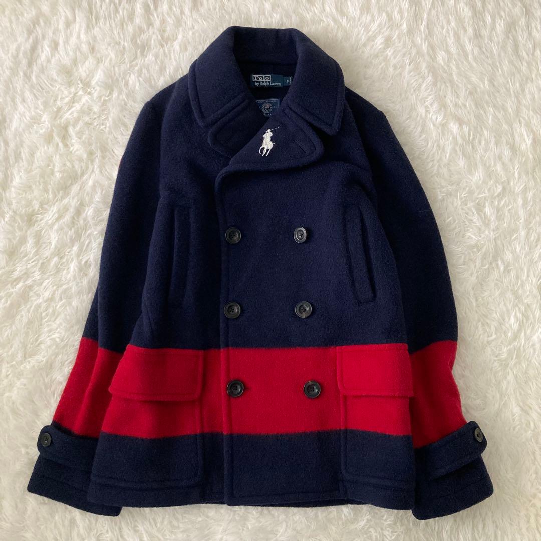 希少✨ポロラルフローレン USA製 ウール Pコート ビッグポニー 星条旗 五輪