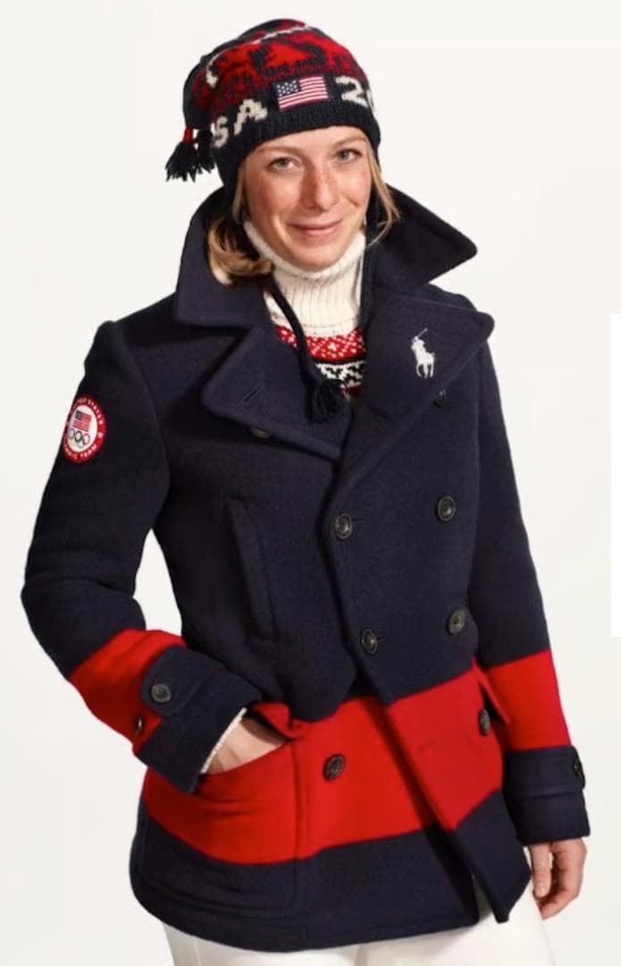希少✨ポロラルフローレン USA製 ウール Pコート ビッグポニー 星条旗 五輪