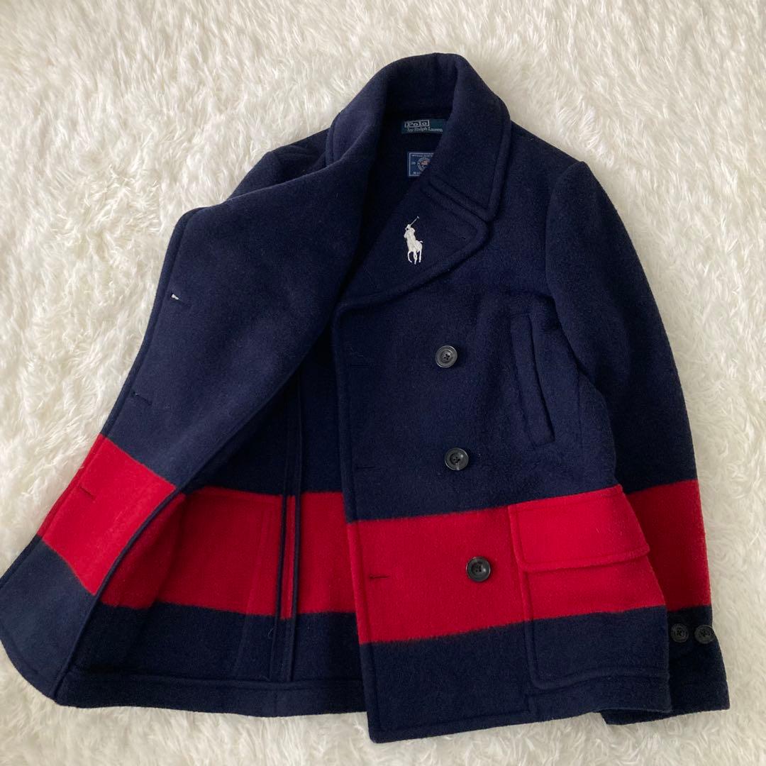 希少✨ポロラルフローレン USA製 ウール Pコート ビッグポニー 星条旗 五輪