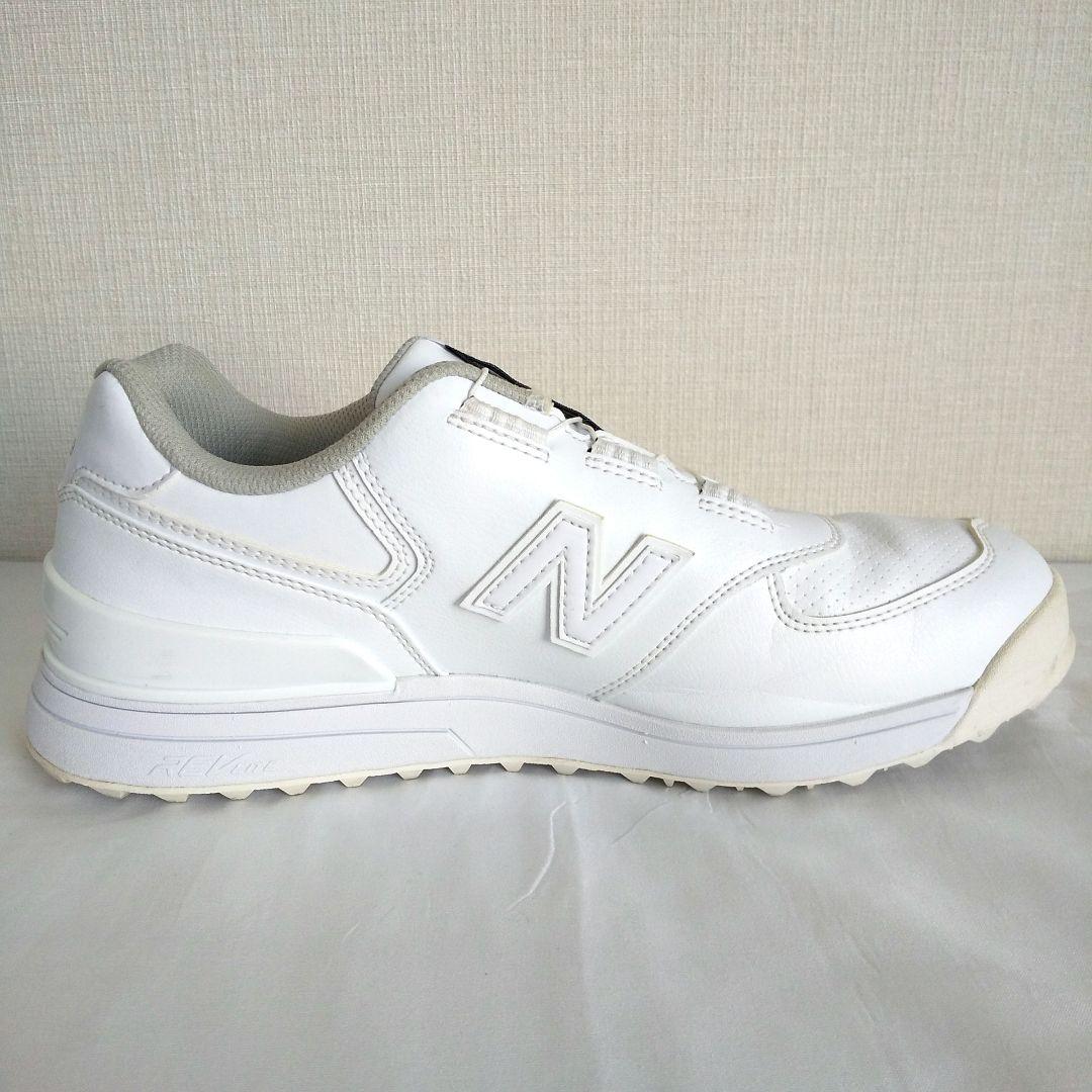 ニューバランス ゴルフシューズ BOA スパイクレス ホワイト 25cm