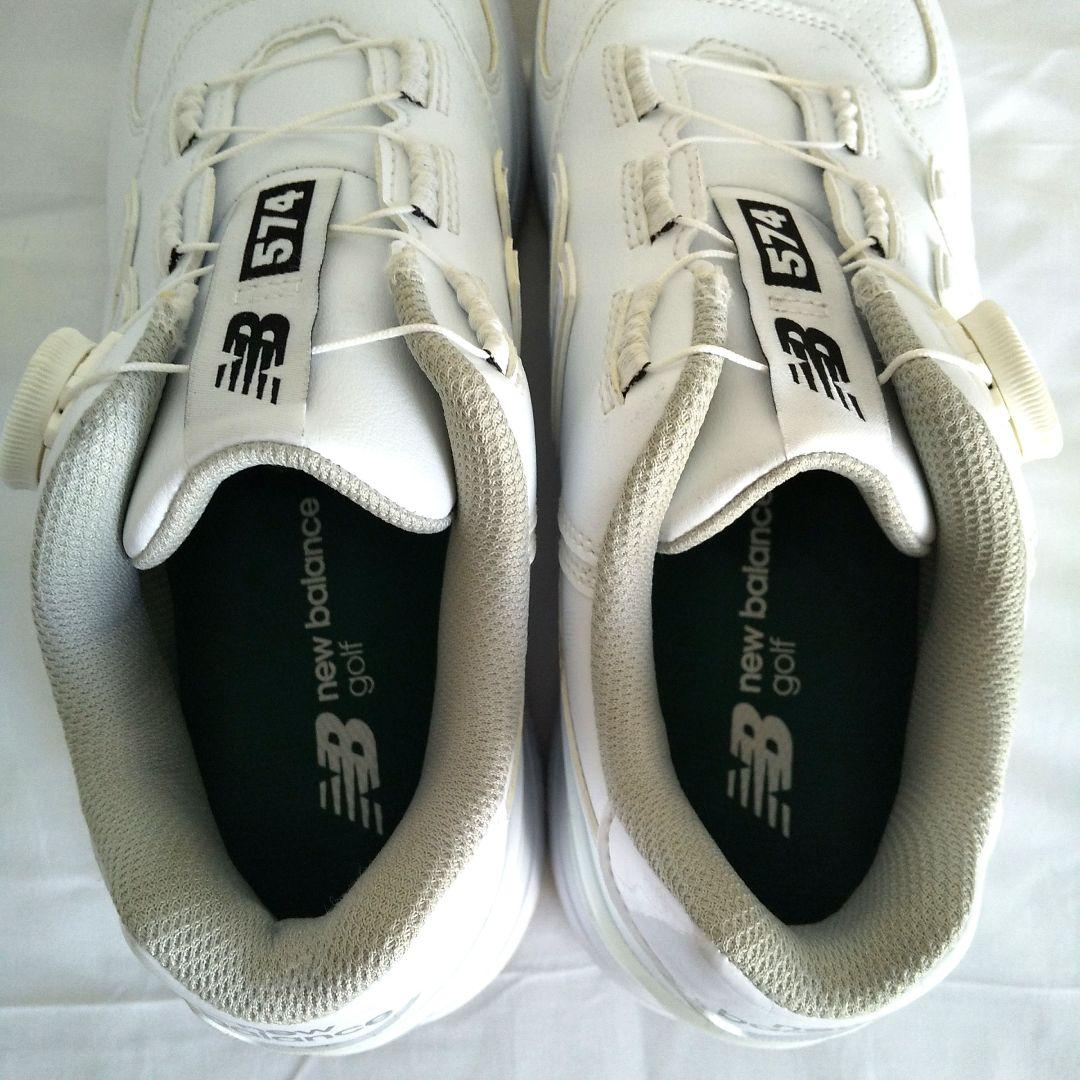 ニューバランス ゴルフシューズ BOA スパイクレス ホワイト 25cm