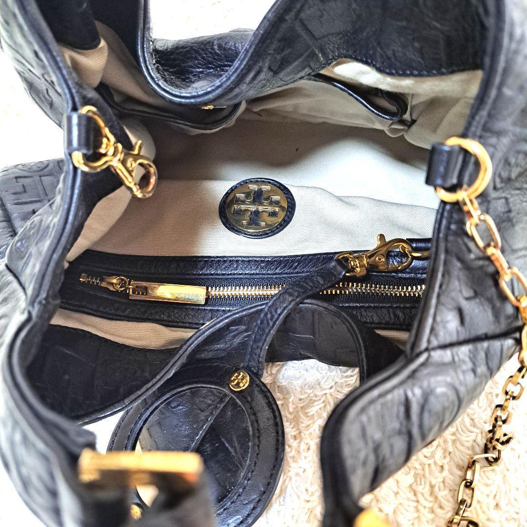 トリーバーチTory Burchトートバッグ　ハンドバッグ　レザー本革ブラック