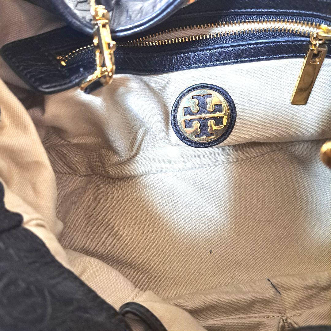 トリーバーチTory Burchトートバッグ　ハンドバッグ　レザー本革ブラック