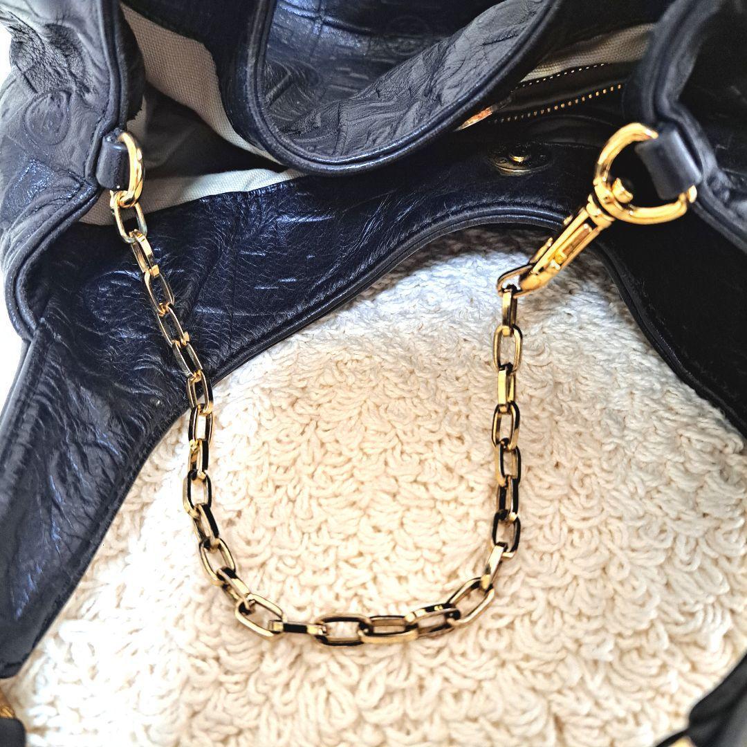 トリーバーチTory Burchトートバッグ　ハンドバッグ　レザー本革ブラック