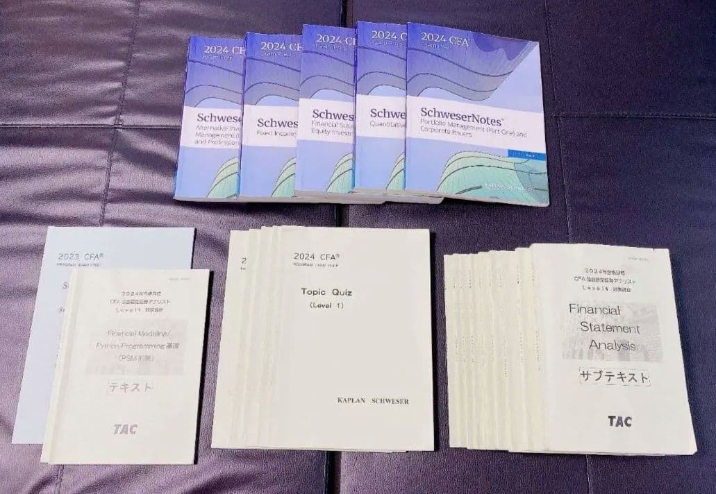 CFALevel1 2024TACサブテキストMockTopicschweser