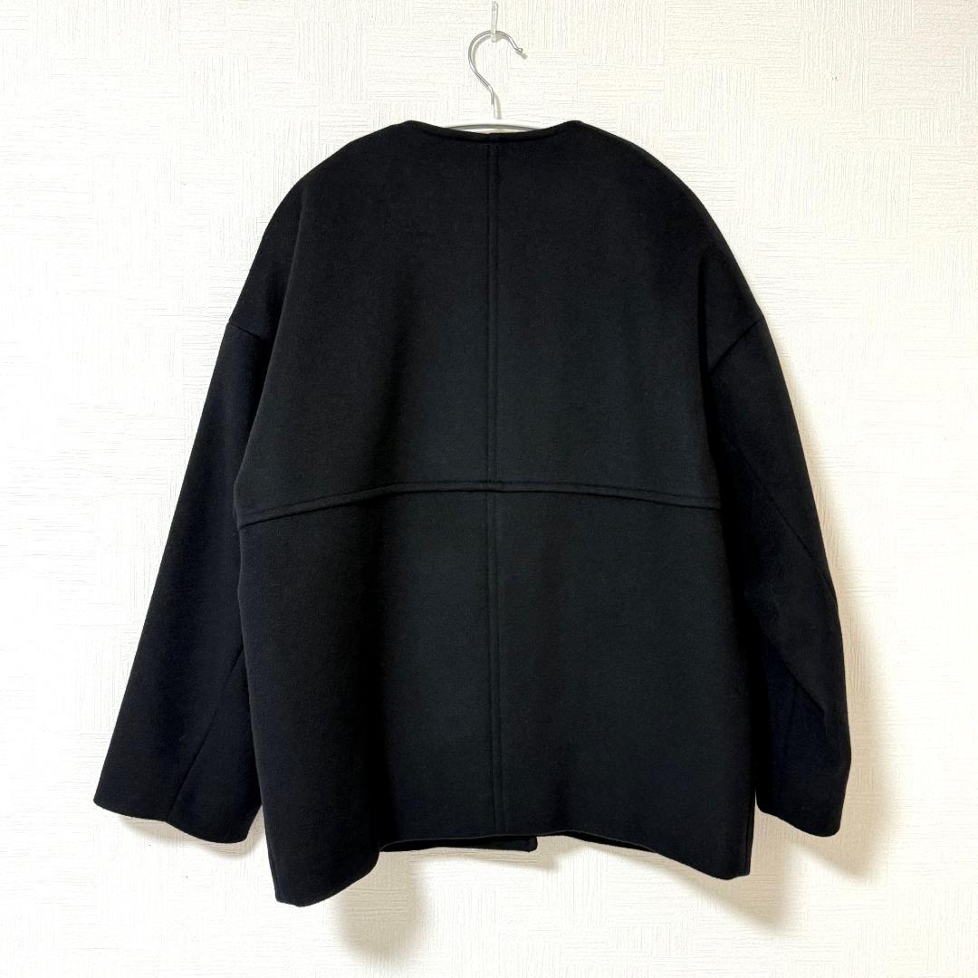 美品 ジャーナルスタンダード スーパー140ビーバーノーカラーショートコート