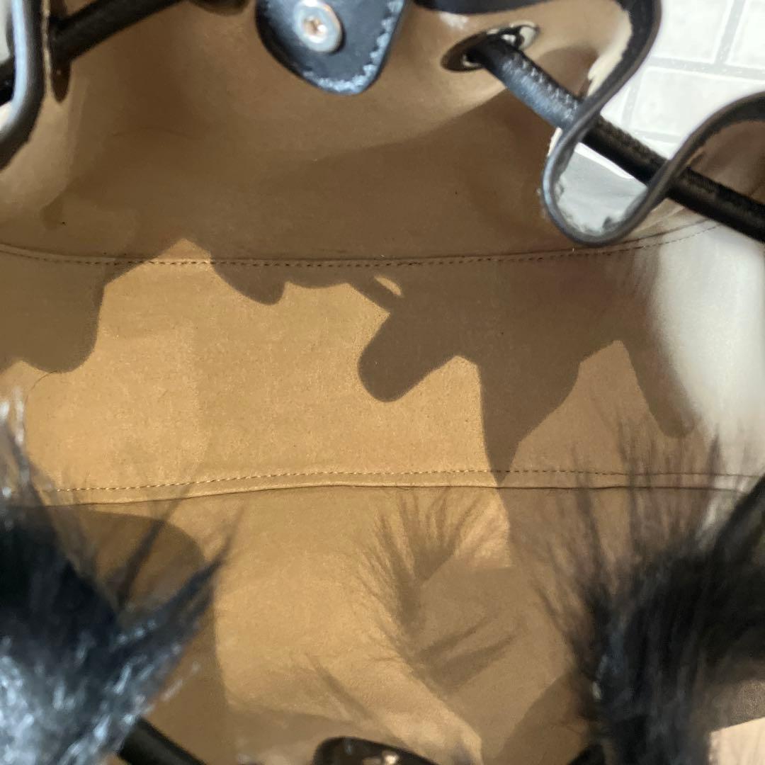 ❤️超美品❤️Theory 羊革　レザー　リアルファー 付きショルダーバック