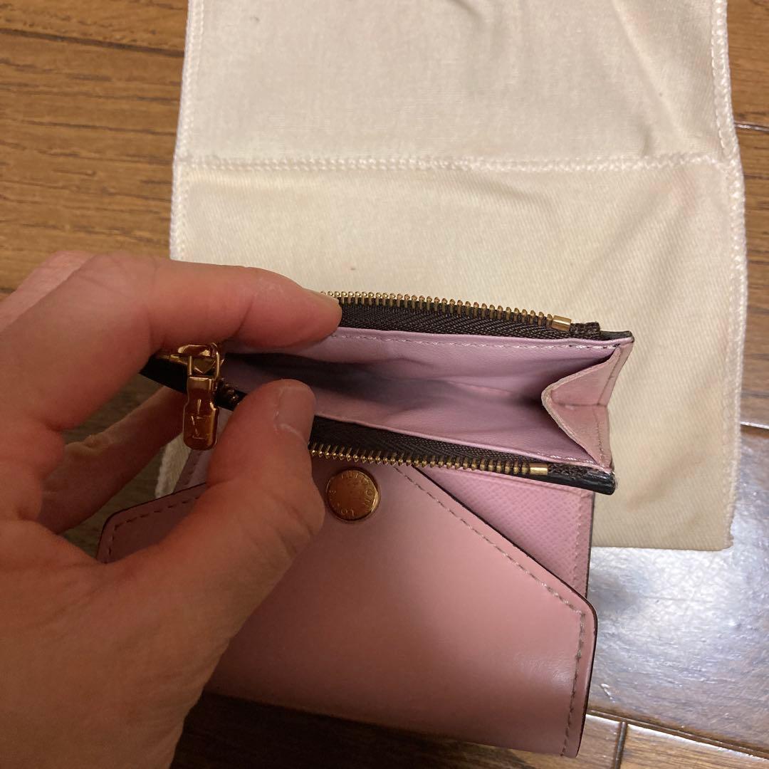 【値下げ】ルイヴィトン ポルトフォイユゾエ モノグラム ローズバレリーヌ 三折り