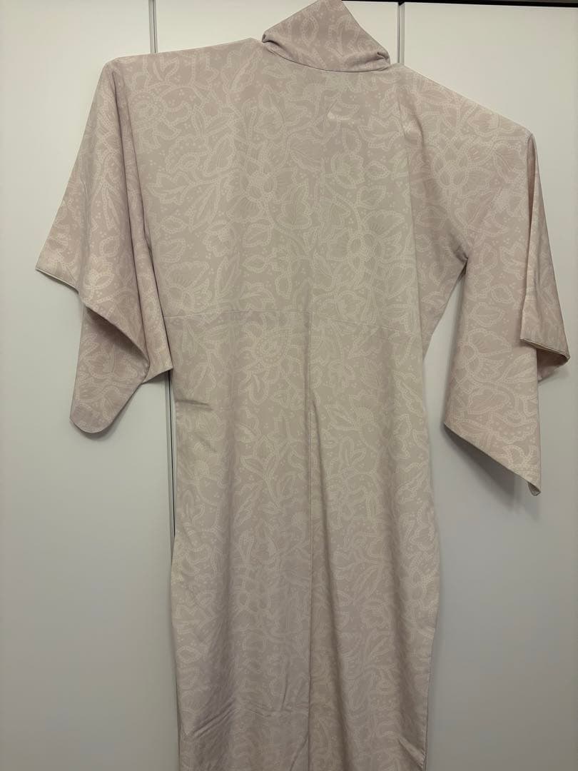 洗える着物給 TEIJIN JAPANMODE 花柄　ベージュ