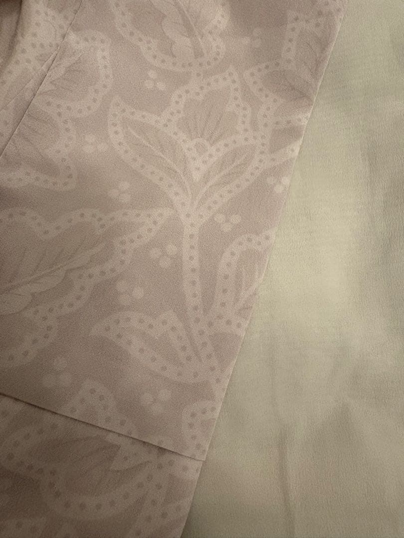 洗える着物給 TEIJIN JAPANMODE 花柄　ベージュ