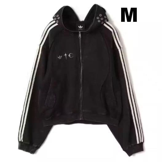 Thug club × adidas zipup パーカー ブラック M