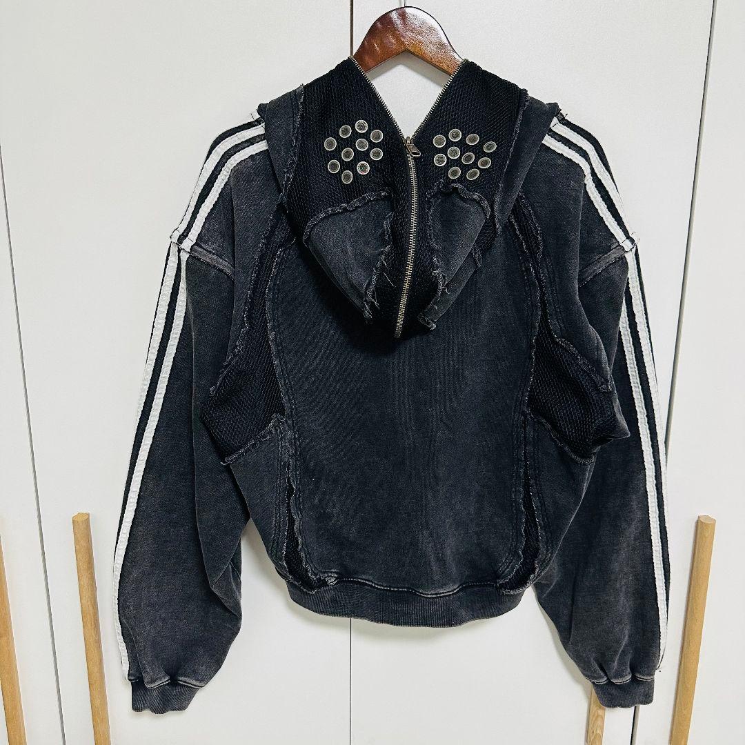 Thug club × adidas zipup パーカー ブラック M