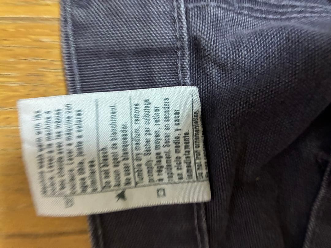 90s carharttダック地ワークパンツ　メキシコ製ダークブルーw36l34