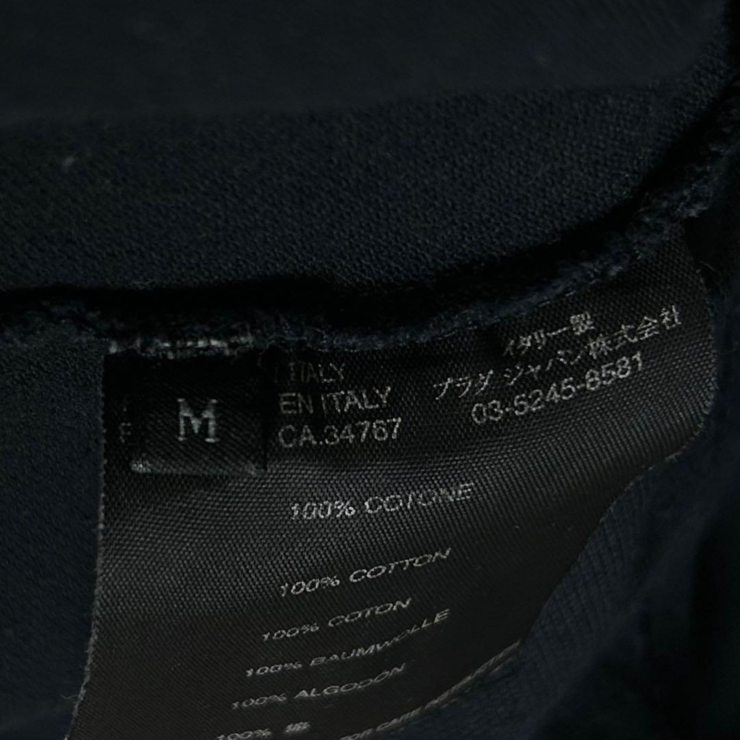 【希少デザイン】プラダ☆センターブランドロゴ入り長袖ポロシャツ ラバーロゴ