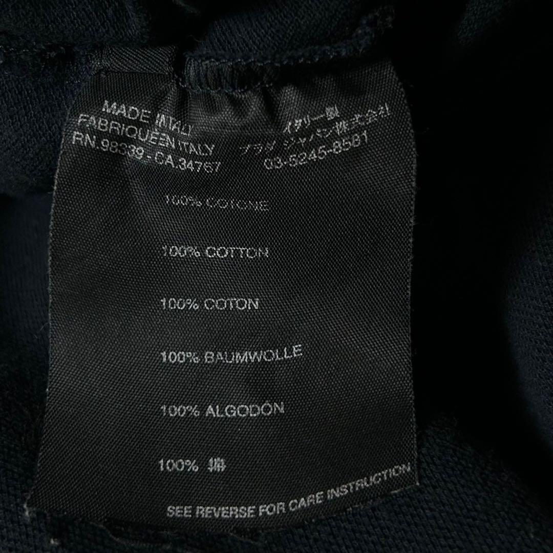 【希少デザイン】プラダ☆センターブランドロゴ入り長袖ポロシャツ ラバーロゴ