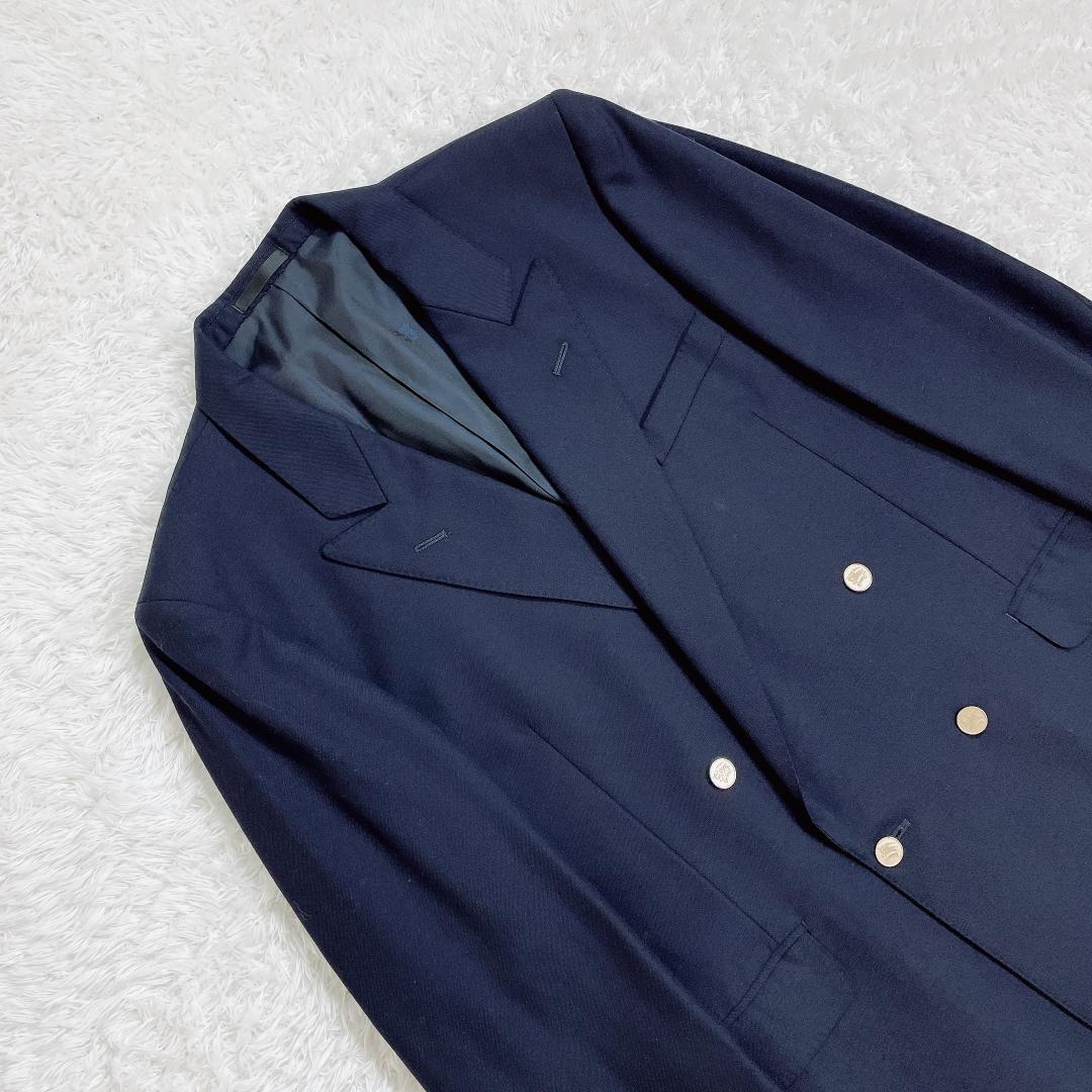 Burberrys 紺ブレ ダブル ネイビー 金ボタン シャドーホース AB7