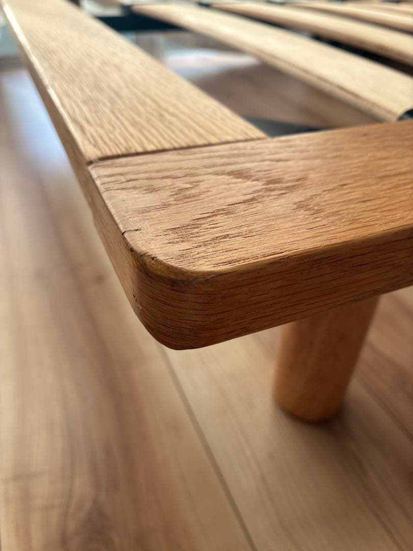 【送料込み】無印木製ベッドフレーム/セミダブル/ヘッドボード付き