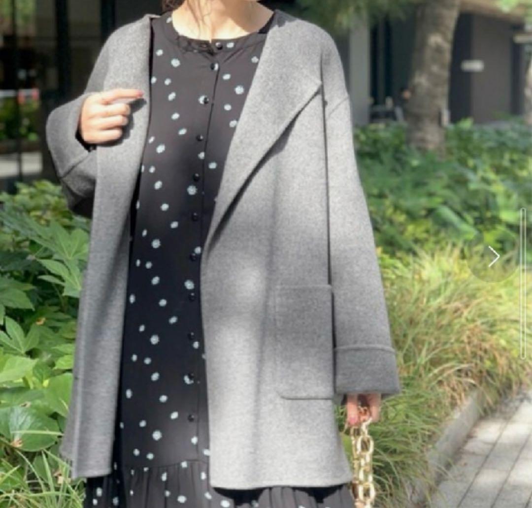 spick&span ノーカラーリバーコート